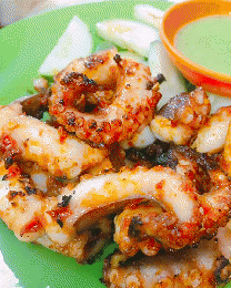 Food - Octopus (Grilled) || Bạch Tuộc Nướng Muối Ớt.